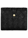 Intrecciato Mini Half Wallet Black - BOTTEGA VENETA - BALAAN 2