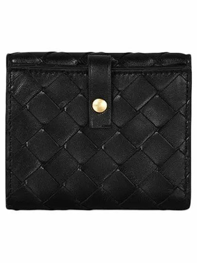 Intrecciato Mini Half Wallet Black - BOTTEGA VENETA - BALAAN 2