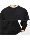 BB Monogram Round Neck Sweatshirt Black - BALENCIAGA - BALAAN 6