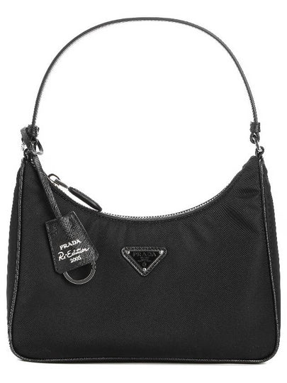 Re-Edition 2005 Silver Logo Re-Nylon Saffiano Mini Bag Black - PRADA - BALAAN 2