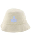 Haley Embroidered Logo Bucket Hat Ivory - ISABEL MARANT - BALAAN 2