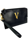 Mini Leather Clutch Bag Black - VERSACE - BALAAN 4