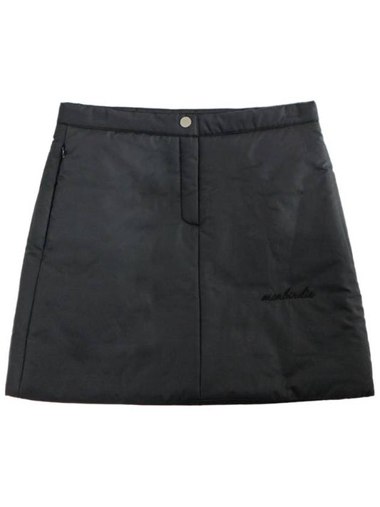 Logo embroidery winter padded skirt BLACK - MONBIRDIE GOLF - BALAAN 1