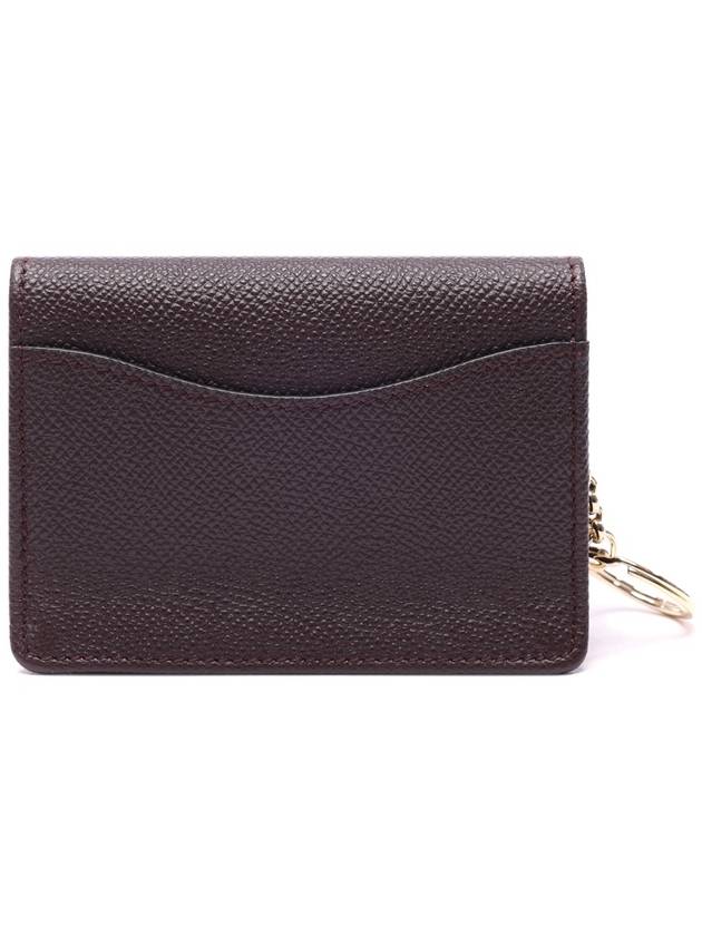 Gancini Calfskin Card Wallet Brown - SALVATORE FERRAGAMO - BALAAN 5