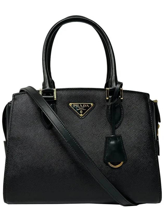 Saffiano Tote Shoulder Bag Black 1BA164 2EDV F0002 - PRADA - BALAAN 1