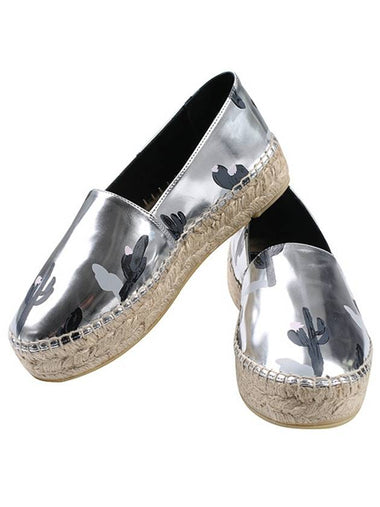 2ES383 F76 AG Silver Cactus Print High Heel - KENZO - BALAAN 1