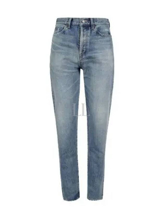 Denim Straight Pants 1883110 614443 Y13KB 5272 BLUE - SAINT LAURENT - BALAAN 2