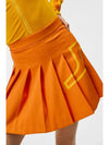 Women's Naomi Pleated Skirt Orange - J.LINDEBERG - BALAAN 4