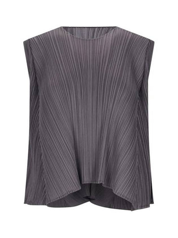 Pleated Sleeveless Grey - ISSEY MIYAKE - BALAAN 1