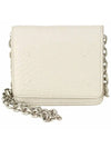 Embroidery Logo Chain Cald Wallet White - MAISON MARGIELA - BALAAN 3