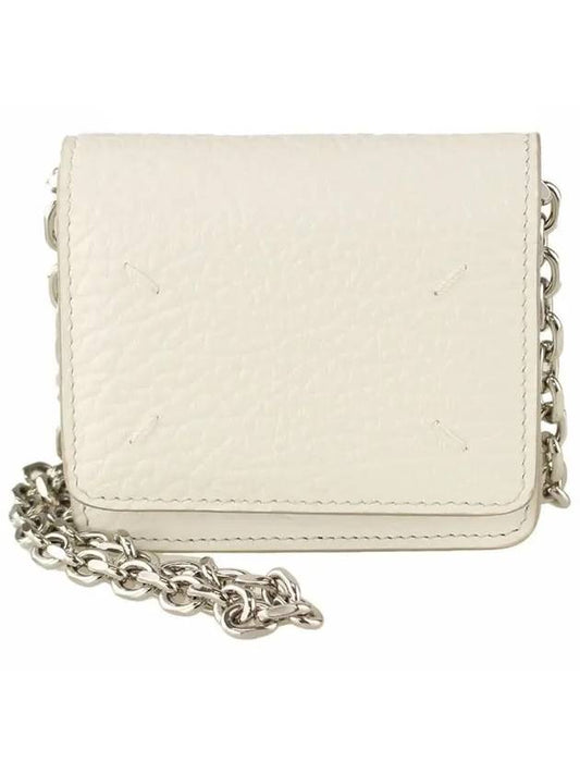 Embroidery Logo Chain Cald Wallet White - MAISON MARGIELA - BALAAN 2