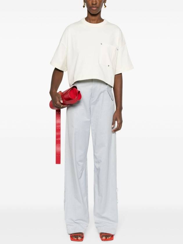 Crew Neck Pocket Short Sleeve T-Shirt White - BOTTEGA VENETA - BALAAN 5