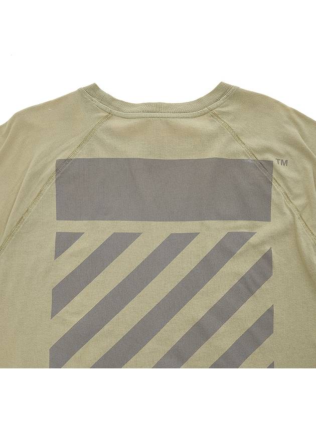 Diag Tab Long Sleeve T-Shirt Beige - OFF WHITE - BALAAN 9