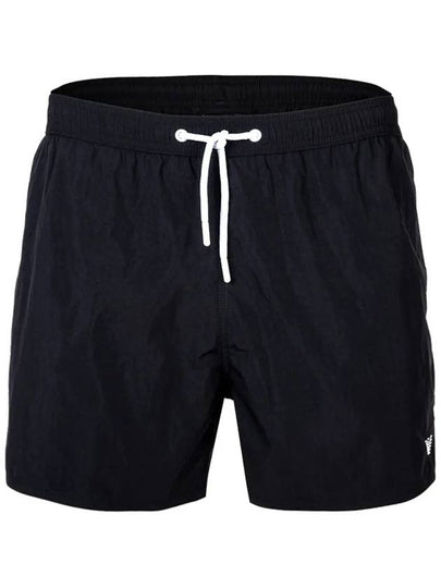 Embroidered Logo Boxer Swim Shorts Black - EMPORIO ARMANI - BALAAN 2