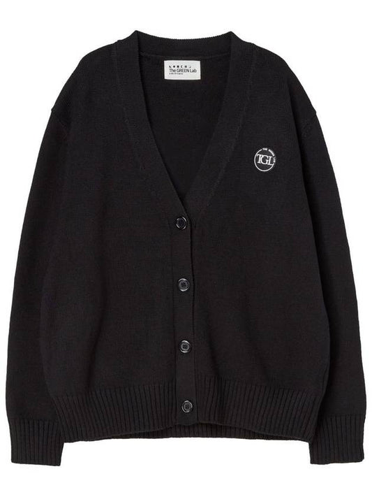 Women's Essential Cardigan Black GB1 WSW 11 N_BLK - THE GREEN LAB - BALAAN 1