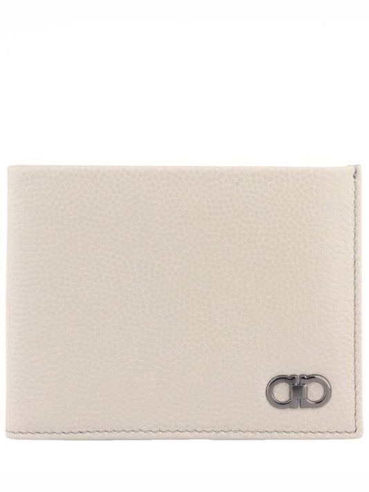 Gancini Logo Half Wallet Ivory - SALVATORE FERRAGAMO - BALAAN 2