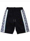 Bermuda Jersey Shorts Blue - FENDI - BALAAN 2