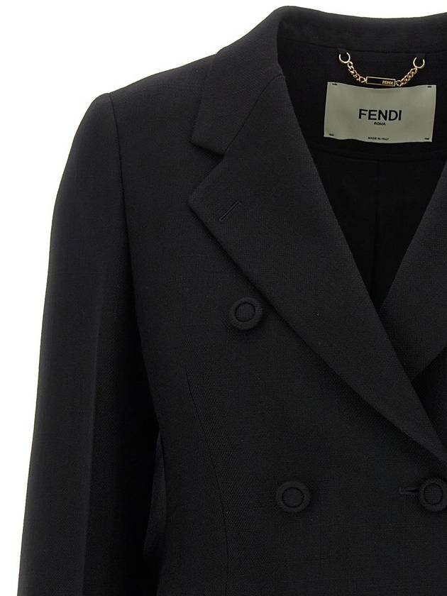 23 fw Wool Double-breasted Blazer Jacket FJ7454AXAUF0GME B0711005987 - FENDI - BALAAN 4