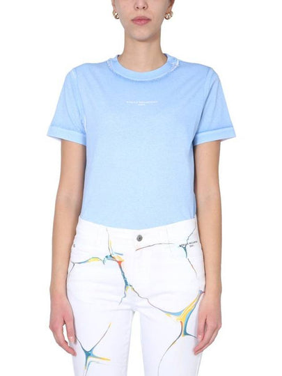 Micro Logo Short Sleeve T-Shirt Light Blue - STELLA MCCARTNEY - BALAAN 2