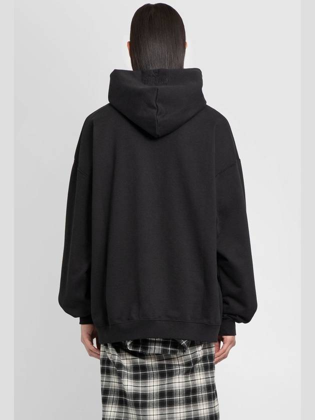 Chest Logo Hoodie Black - VETEMENTS - BALAAN 11