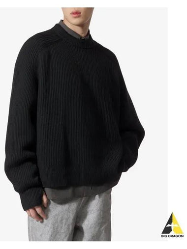 Arum wool rib knit black ARUMSNMBLACK - STUDIO NICHOLSON - BALAAN 1