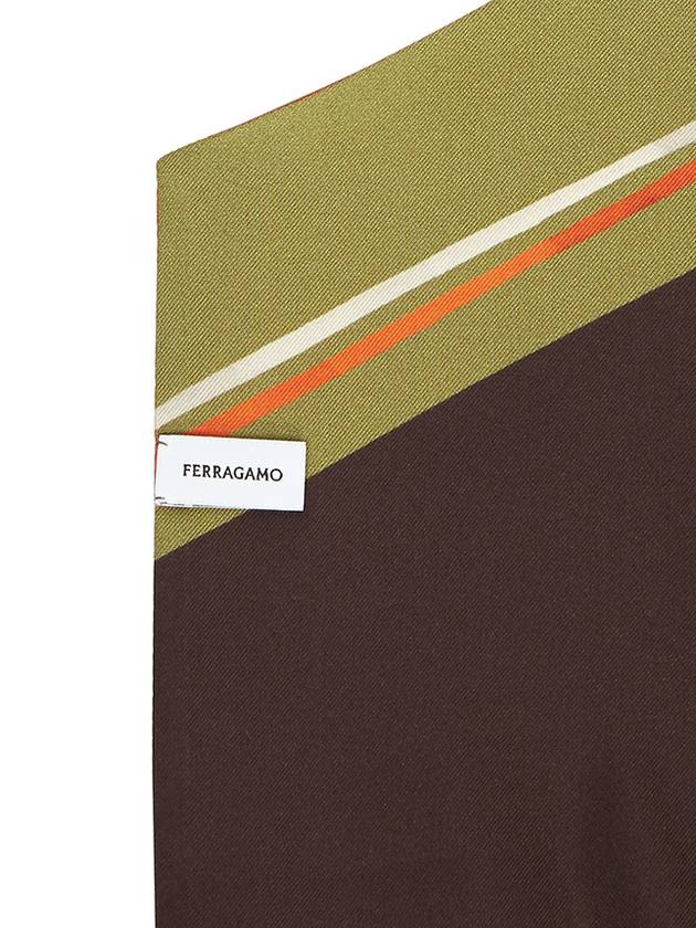 Women's Silk Scarf Brown - SALVATORE FERRAGAMO - BALAAN 7