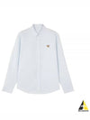 Fox Head Embroidery Long Sleeve Shirt Blue - MAISON KITSUNE - BALAAN 2