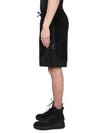 Cotton Terry Garment Dyed Shorts Black - STONE ISLAND - BALAAN 4