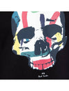 Skull Print Organic Cotton Sweatshirt Black - PAUL SMITH - BALAAN 5