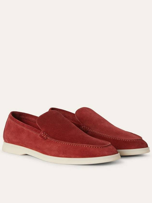 Summer Walk Suede Loafers Red Moon - LORO PIANA - BALAAN 1