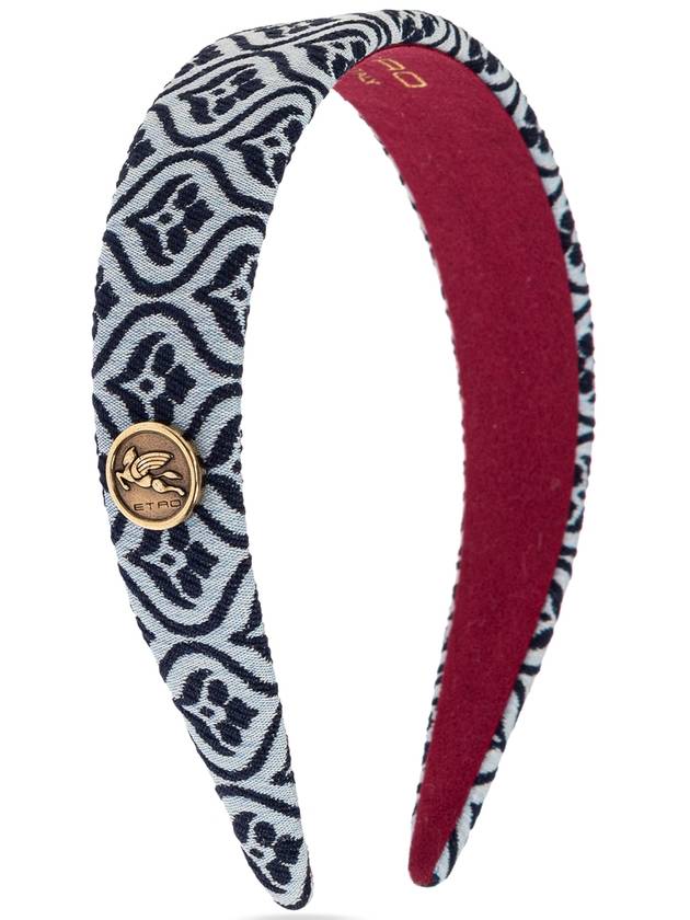 Etro Patterned Headband, Women's, Grey - ETRO - BALAAN 1