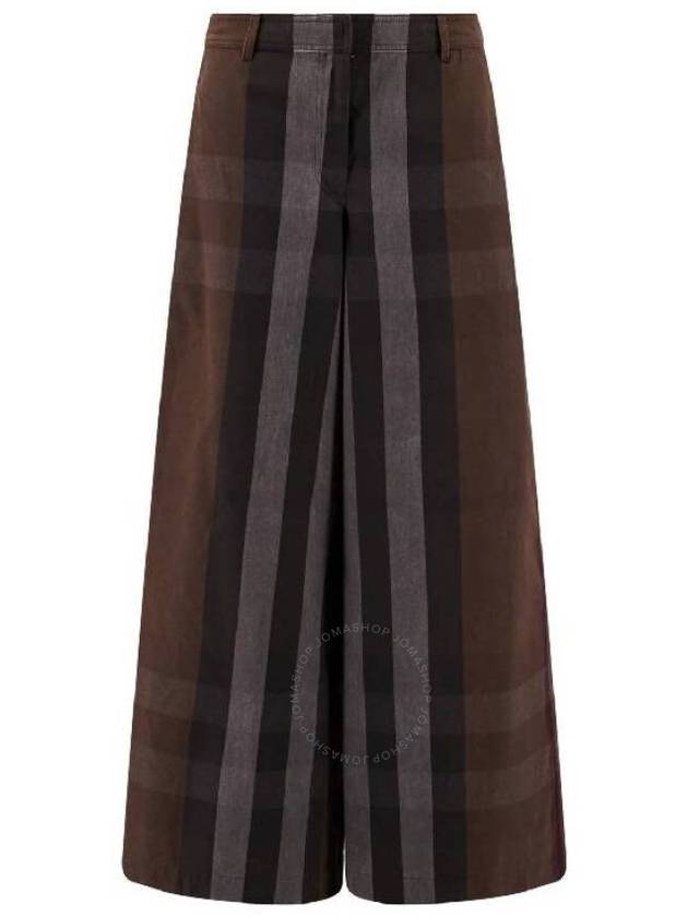 23 ss Wide Leg Pants WITH Brown Check Print 8068347A9011 B0650288649 - BURBERRY - BALAAN 2