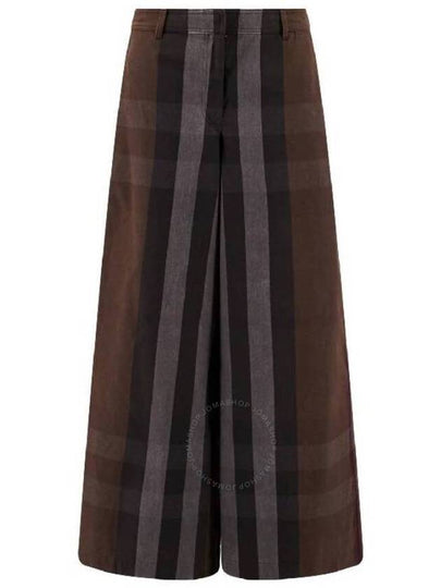 23 ss Wide Leg Pants WITH Brown Check Print 8068347A9011 B0650288649 - BURBERRY - BALAAN 2