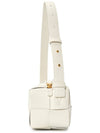 Brick Cassette Intrecciato Small Shoulder Bag White - BOTTEGA VENETA - BALAAN 4