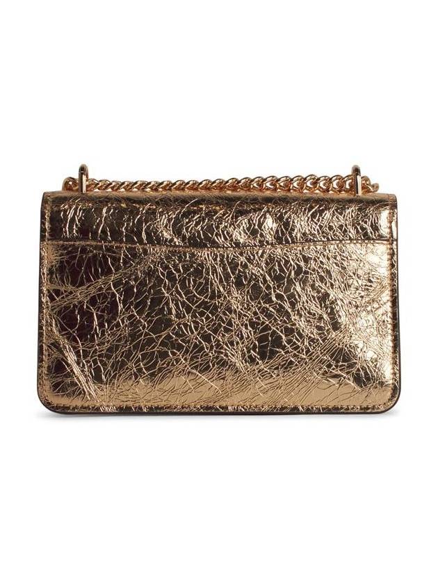 Michael Kors 'Claire' Gold Leather Crossbody Bag - MICHAEL KORS - BALAAN 3