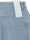 Damaged striped denim mini skirt light blue - NOIRER FOR WOMEN - BALAAN 11
