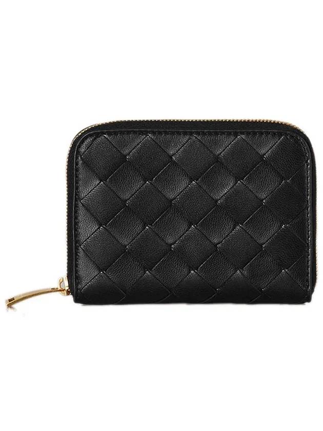 Intrecciato Zipped Coin Wallet Black - BOTTEGA VENETA - BALAAN 3