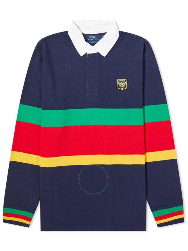 Polo Ralph Lauren Men's Navy Stripe Rugby Shirt, Size X-Large - POLO RALPH LAUREN - BALAAN 1