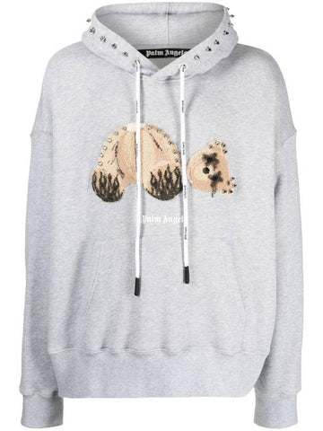 Palm Angels Bear Print Hoodie - PALM ANGELS - BALAAN 1