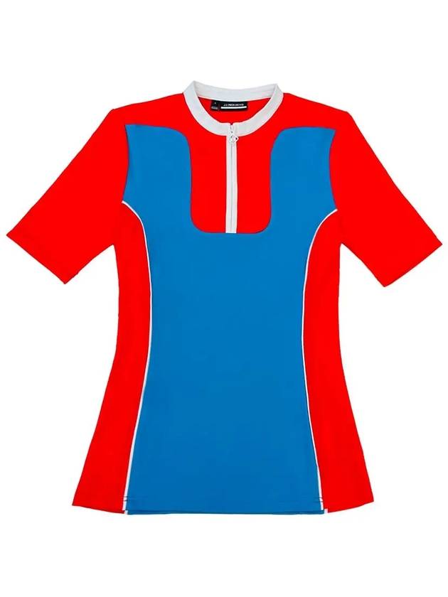 Golf Short Sleeve Bea Top BEA Red - J.LINDEBERG - BALAAN 1