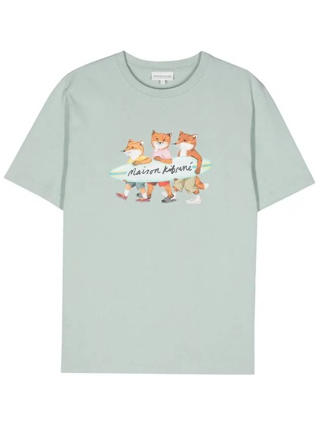 Maison Kitsune Surfing Fox Print Cotton Short Sleeve T Shirt MM00120 - POLO RALPH LAUREN - BALAAN 2