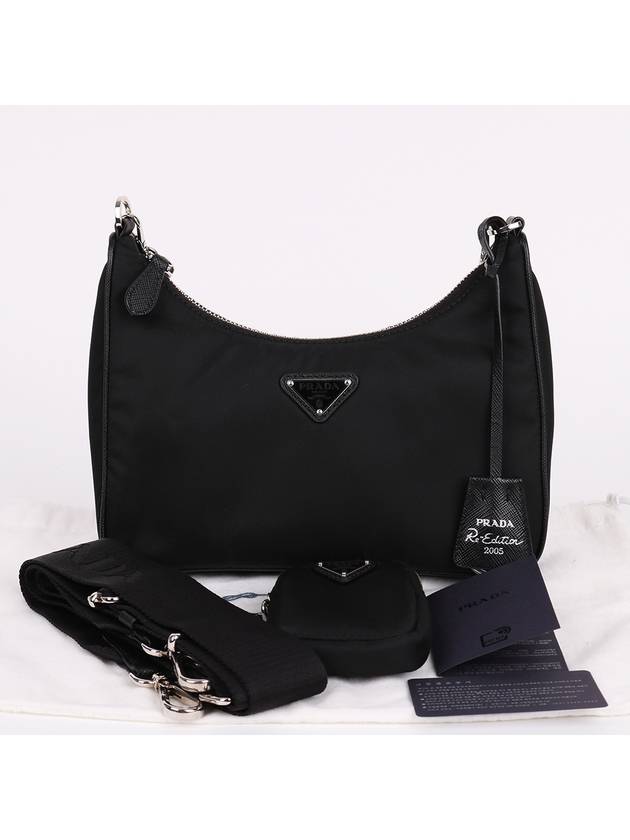 Re nylon black mini hobo type shoulder bag 1BH204 - PRADA - BALAAN 10