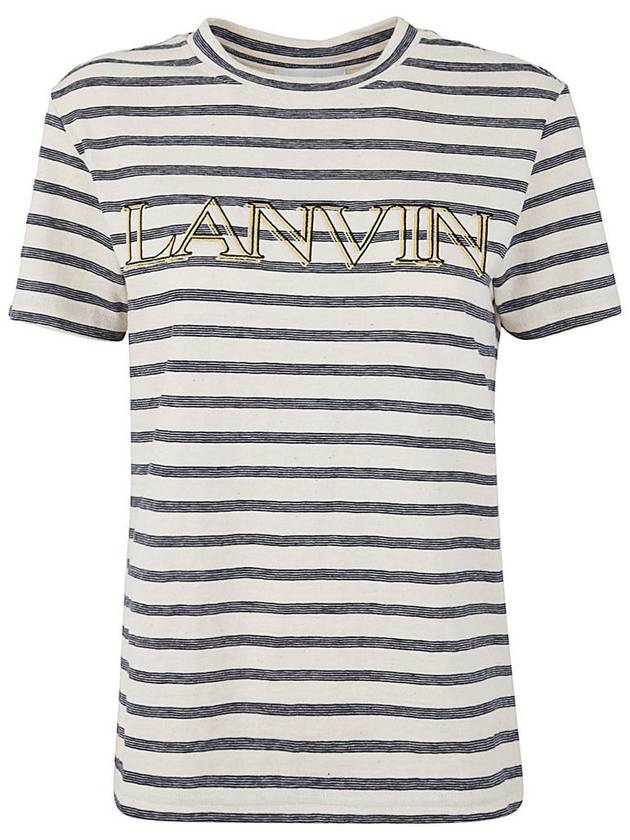 logo print striped t-shirt RWTS0030J004E23 - LANVIN - BALAAN 2