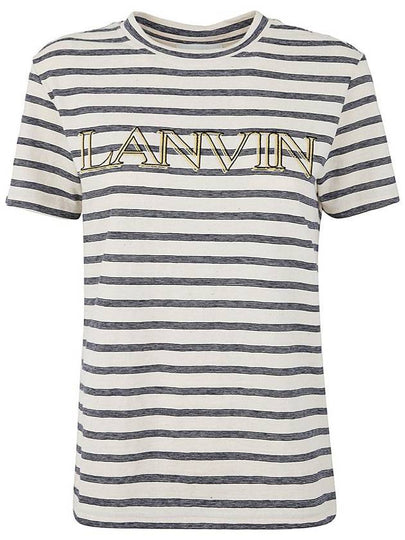 logo print striped t-shirt RWTS0030J004E23 - LANVIN - BALAAN 2