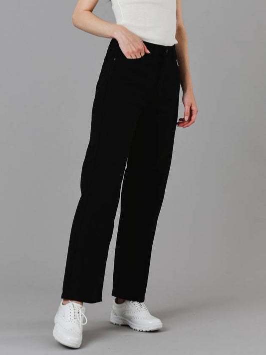 Cotton Span Straight Fit Waist Span Black Pants DO6222PT69-1 - DOYOUKNOWMC GOLF WEAR - BALAAN 2