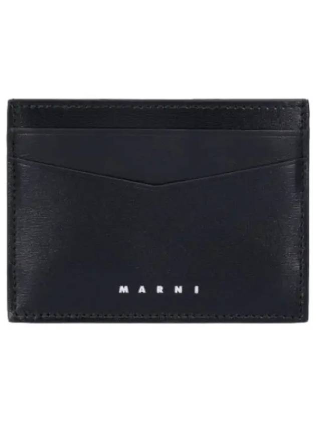 logo card holder black wallet - MARNI - BALAAN 1