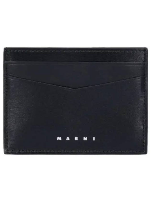 logo card holder black wallet - MARNI - BALAAN 1