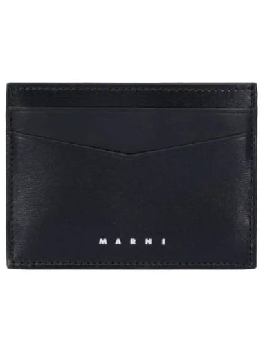 logo card holder black - MARNI - BALAAN 1