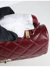 21K Classic Top Handle Burgundy Gold AS2802 - CHANEL - BALAAN 6