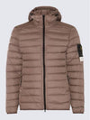 Loom Woven Chambers R Nylon Down TC Light Hoodie Down Jacket Dove Grey - STONE ISLAND - BALAAN 2